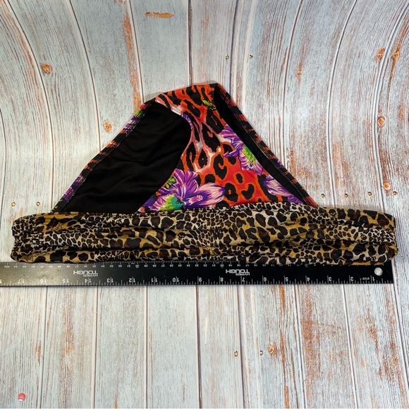 Victoria's Secret Bombshell Swim Bikini Hot Orchid Leopard 36/38 C or D Large - Picture 9 of 12